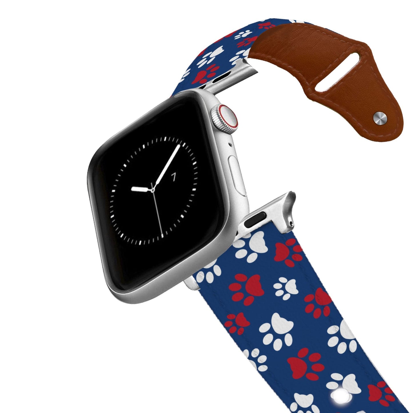 Pawtriot Navy Leather Apple Watch Band