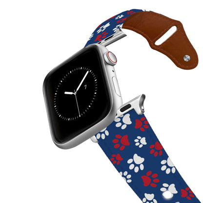 Pawtriot Navy Leather Apple Watch Band