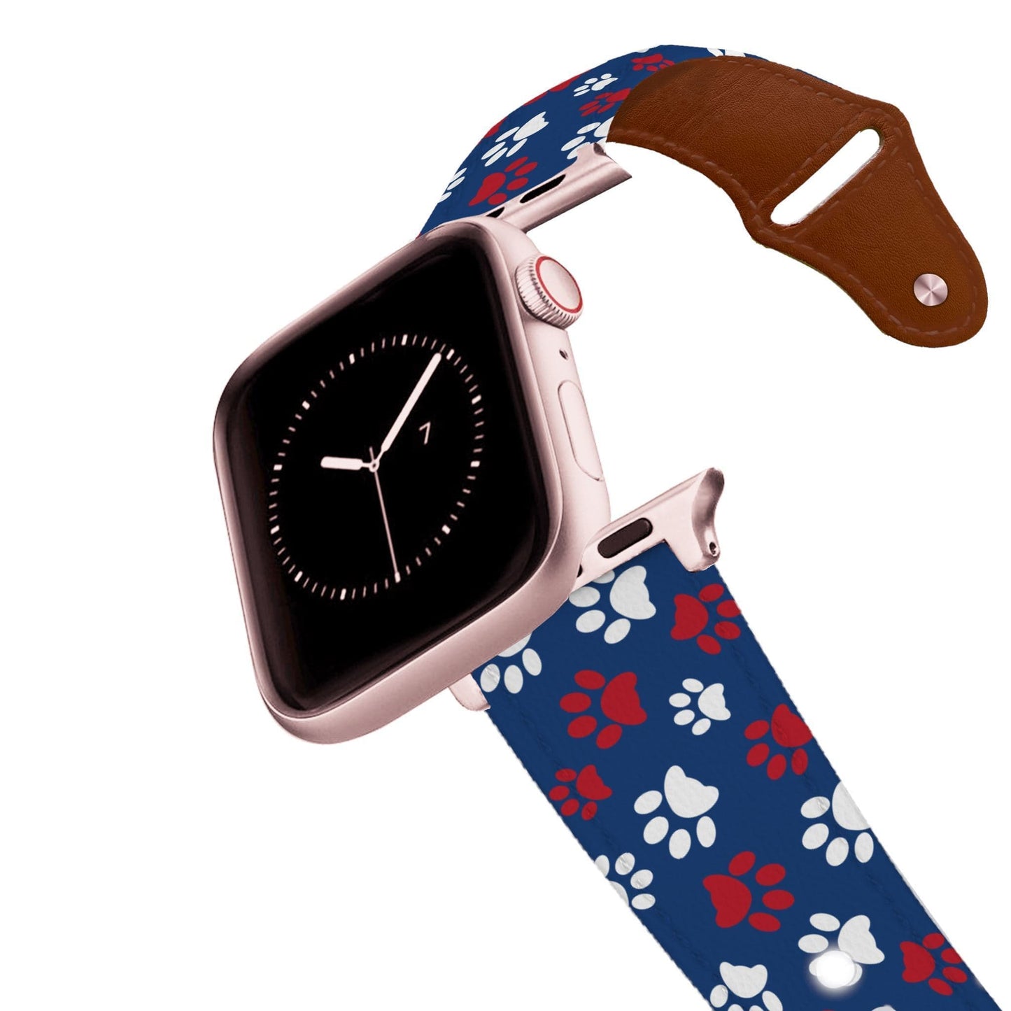 Pawtriot Navy Leather Apple Watch Band
