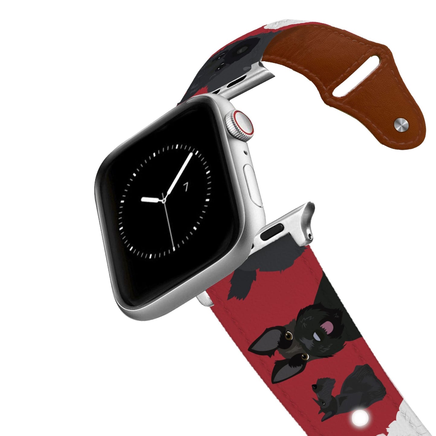 Scottie Dog Leather Apple Watch Band
