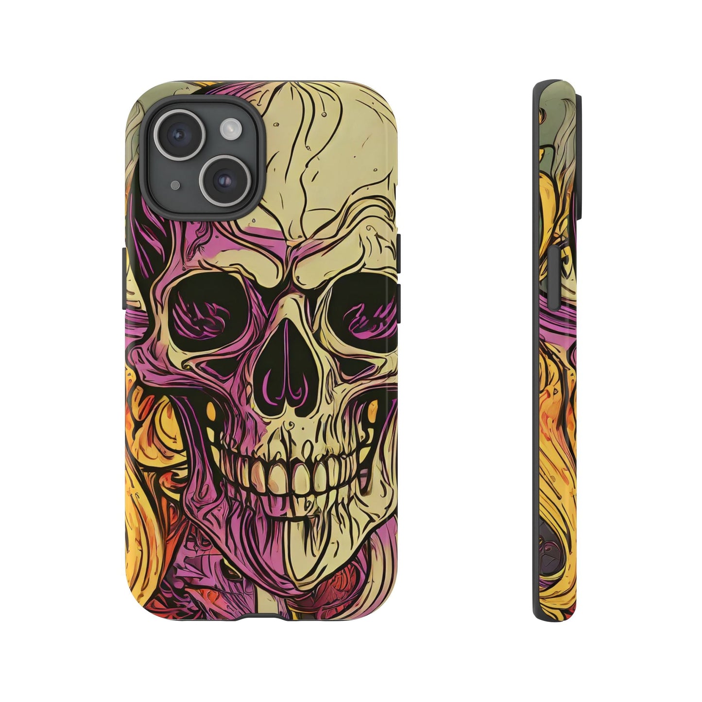 Abstract Purple Skull Tough Phone Case