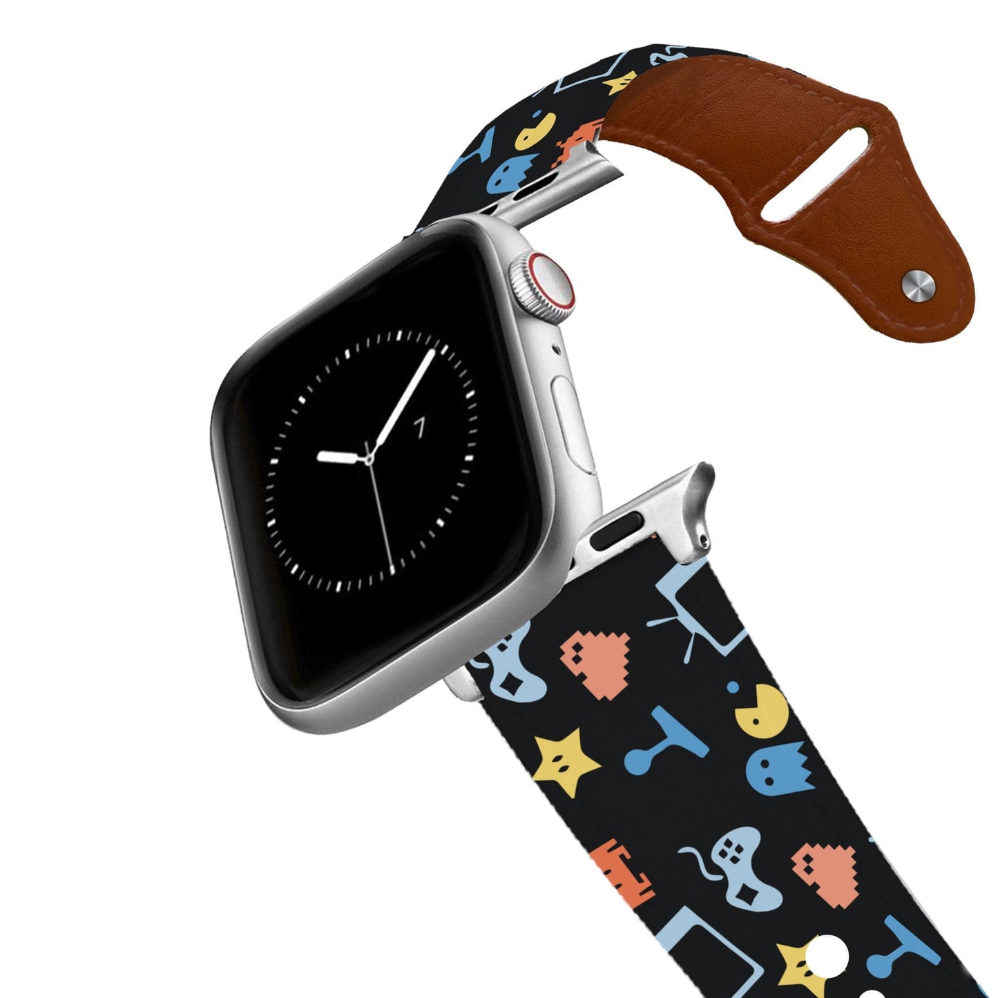 Arcade Black Leather Apple Watch Band