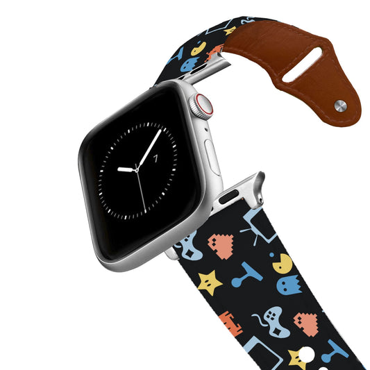 Arcade Black Leather Apple Watch Band