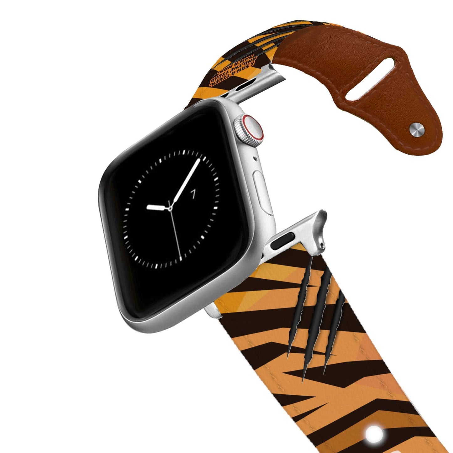 I Saw A Tiger Leather Apple Watch Band