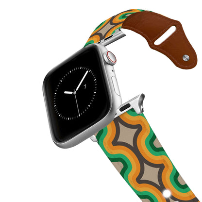 Vintage Wave Leather Apple Watch Band