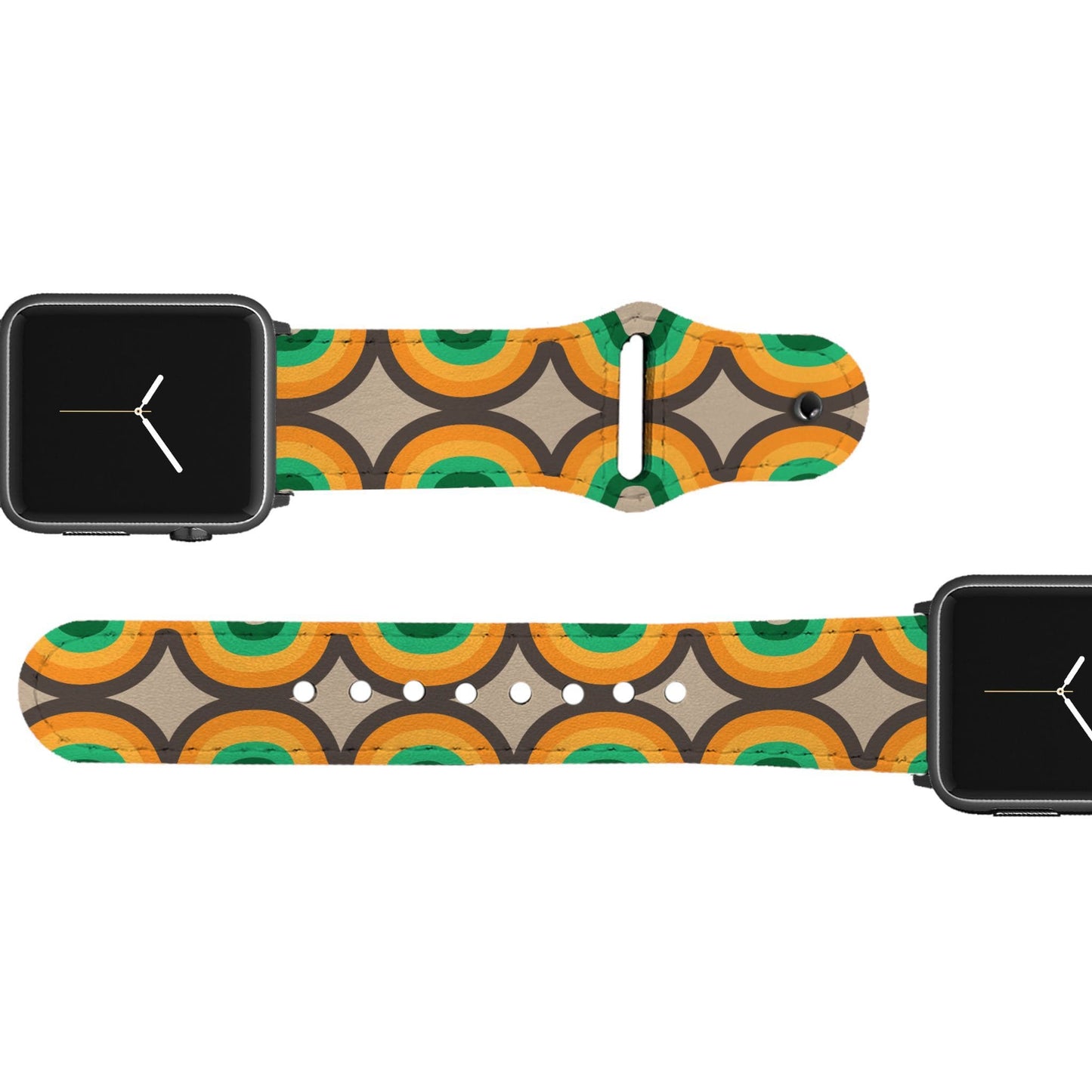 Vintage Wave Leather Apple Watch Band