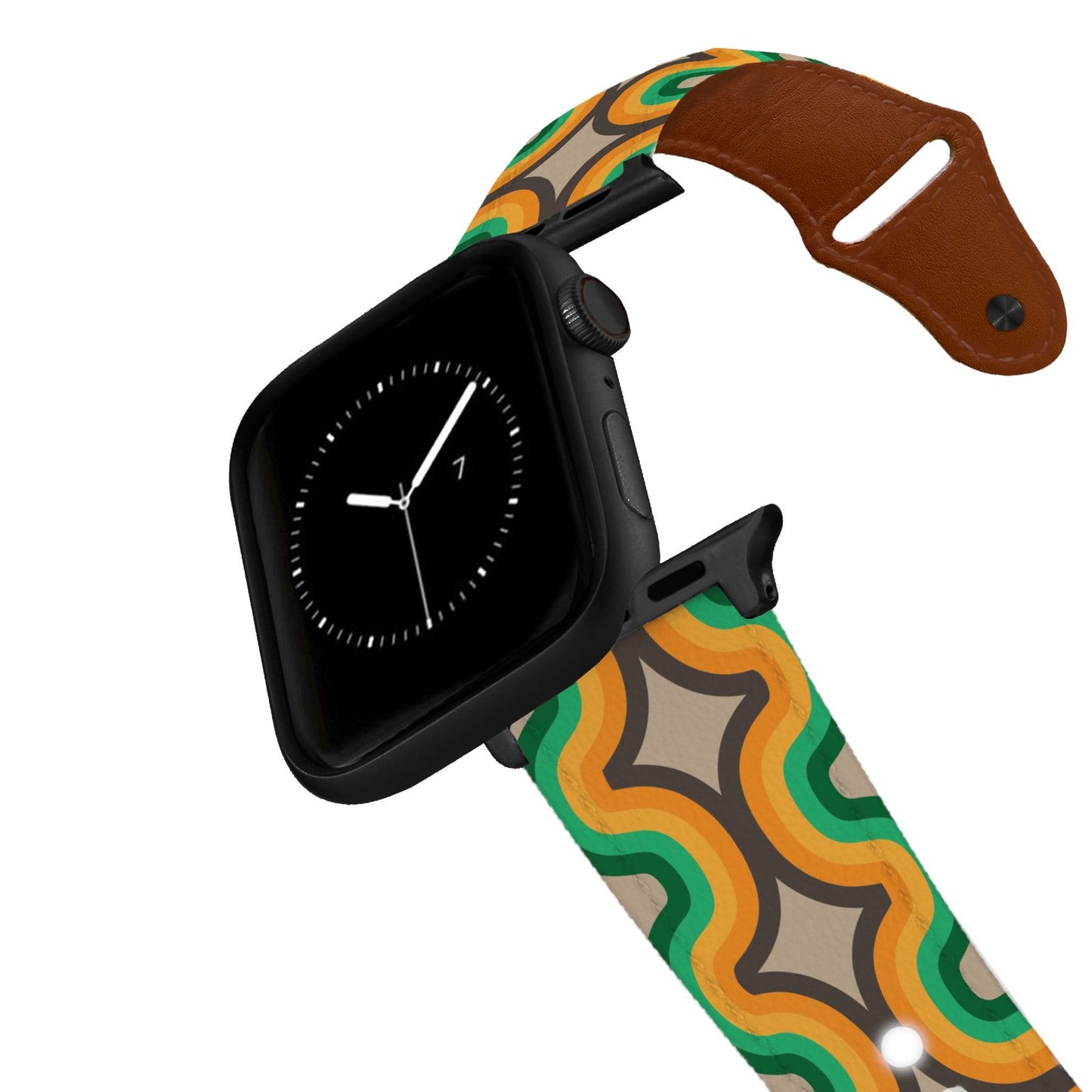 Vintage Wave Leather Apple Watch Band