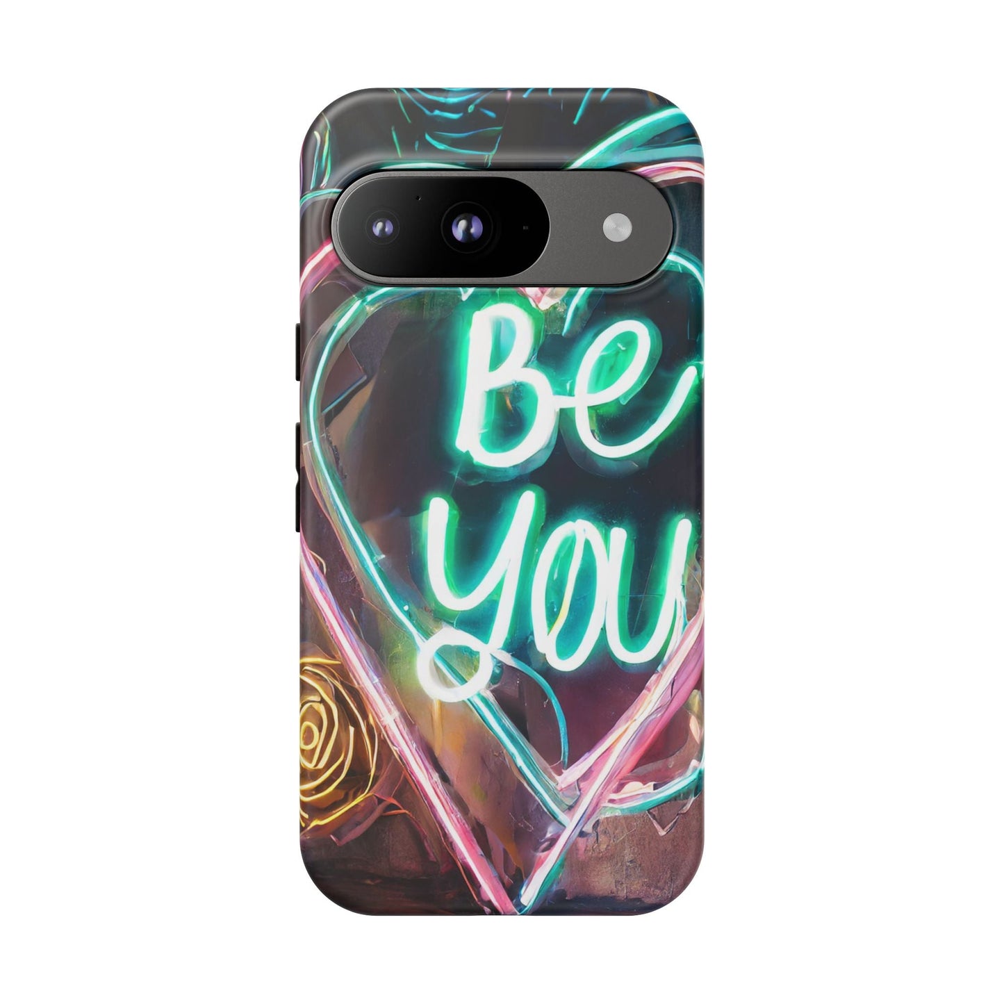 Be You Colorful Neon Heart Tough Phone Case
