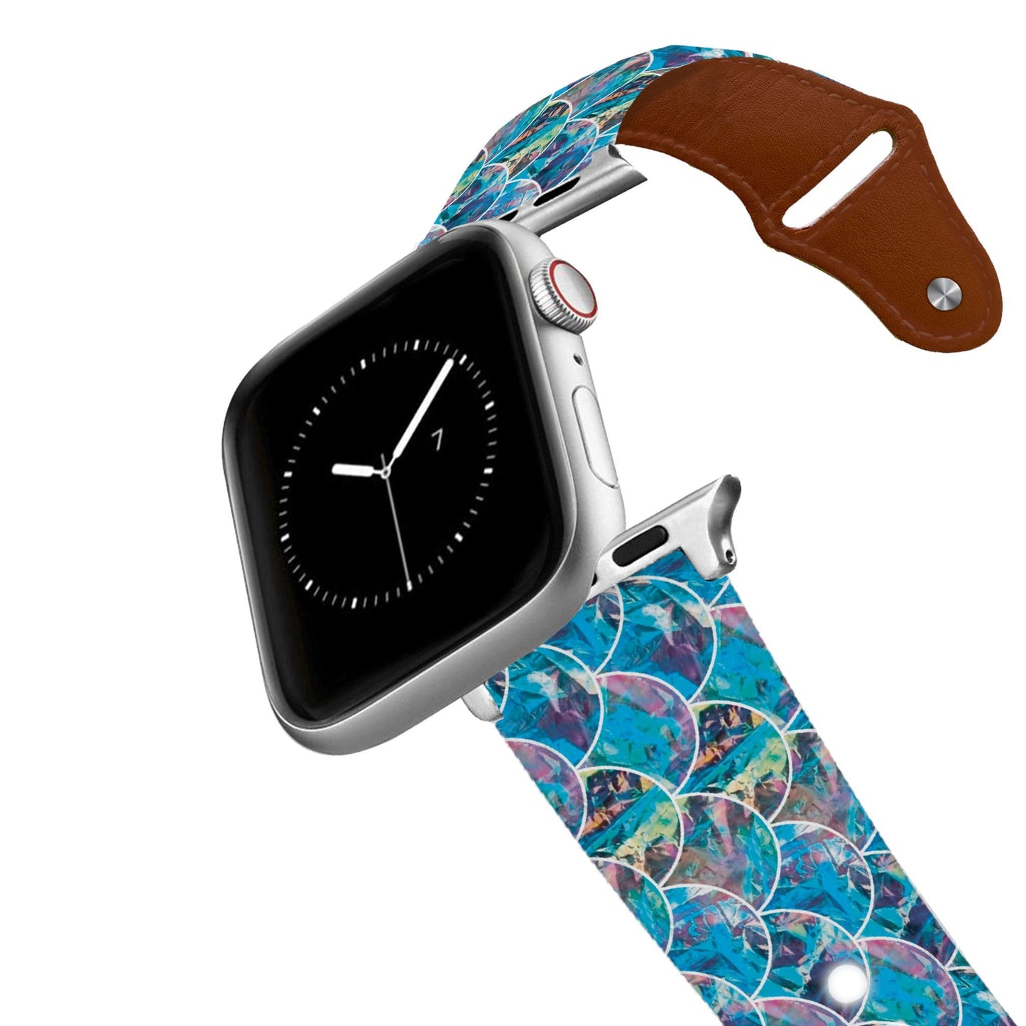 Mermaid Bubbles Leather Apple Watch Band