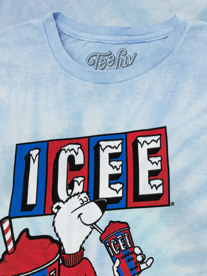 ICEE Polar Bear Tie Dye T-Shirt - Blue and Purple Tie Dye