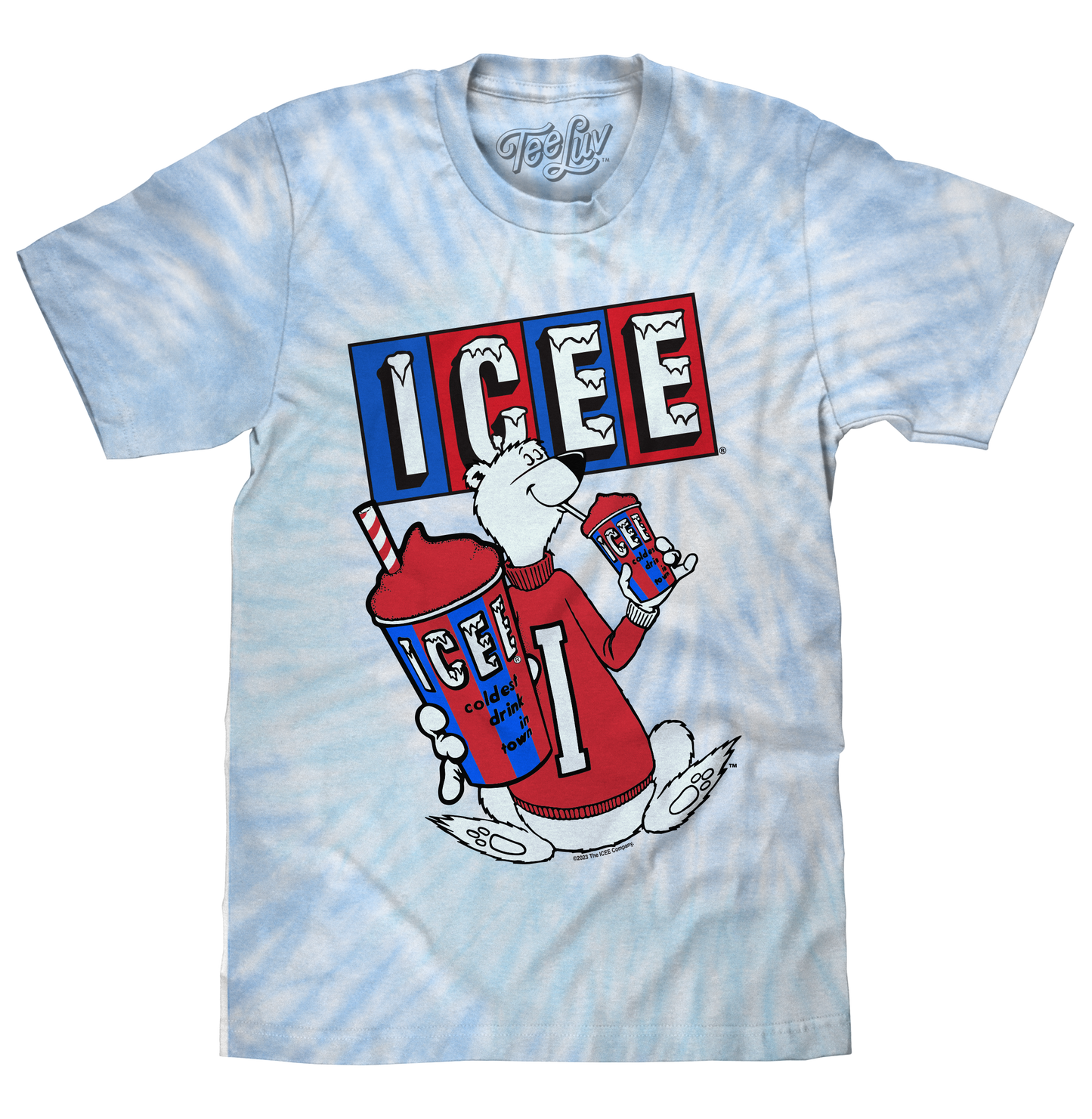 ICEE Polar Bear Tie Dye T-Shirt - Blue and Purple Tie Dye
