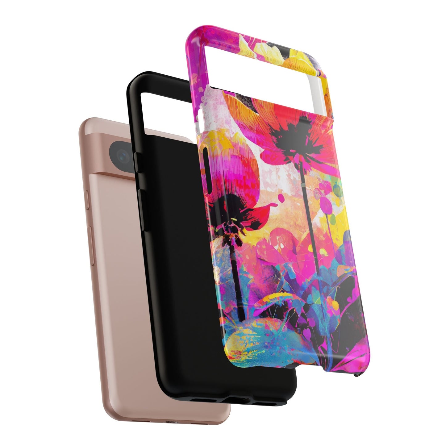 Neon Floral Tough Phone Case
