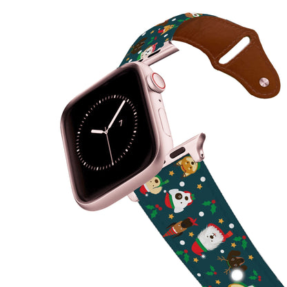 Santa Paws Leather Apple Watch Band