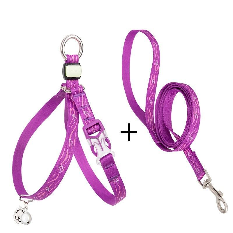Cat Bell Chest Strap Traction Rope Set