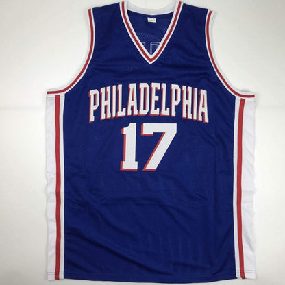 Autographed/Signed JJ J.J. Redick Philadelphia Blue Basketball Jersey JSA COA
