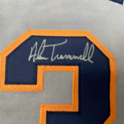 Autographed/Signed Alan Trammell Detroit Grey Baseball Jersey JSA COA