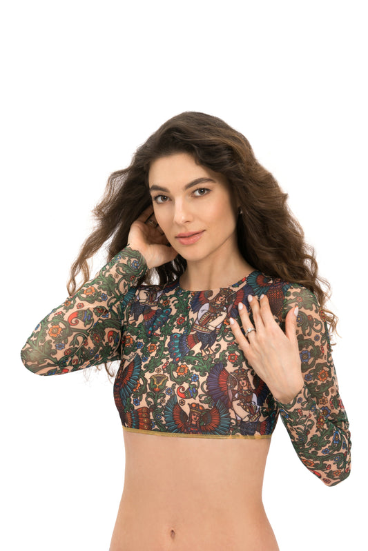 ALKONOST TOP WITH SLEEVES