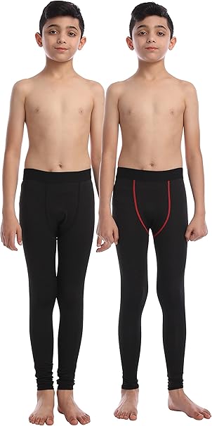 Boys Compression Pants Base Layers Soccer Hockey Tights Athletic Leggings Thermal for Kids‰Û_