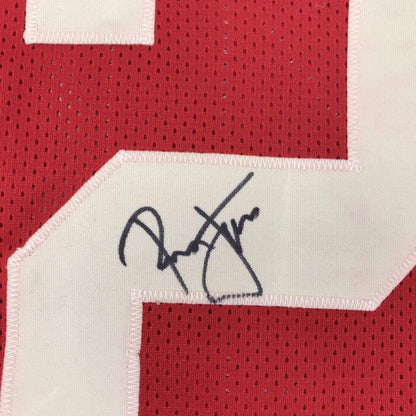Autographed/Signed Ronnie Lott San Francisco Red Stat Football Jersey PSA/DNA COA