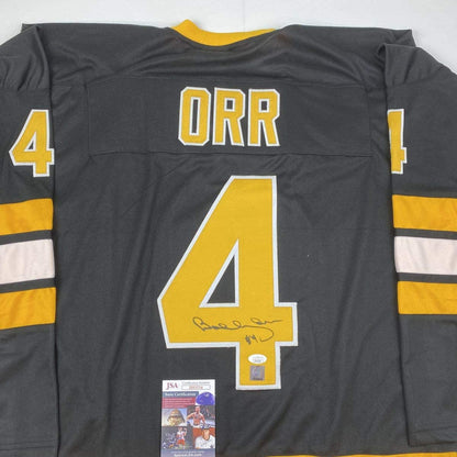 Autographed/Signed Bobby Orr Boston Black Hockey Jersey JSA & GNR COA