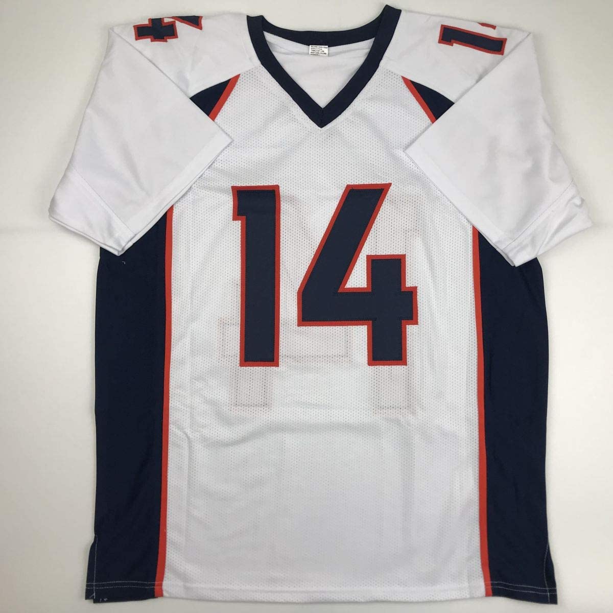 Autographed/Signed Courtland Sutton Denver White Football Jersey JSA COA