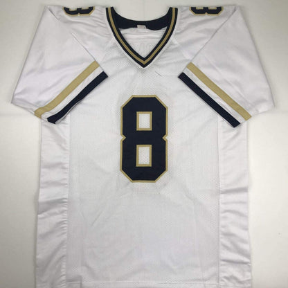 Autographed/Signed Demaryius Thomas Georgia Tech White College Football Jersey PSA/DNA COA