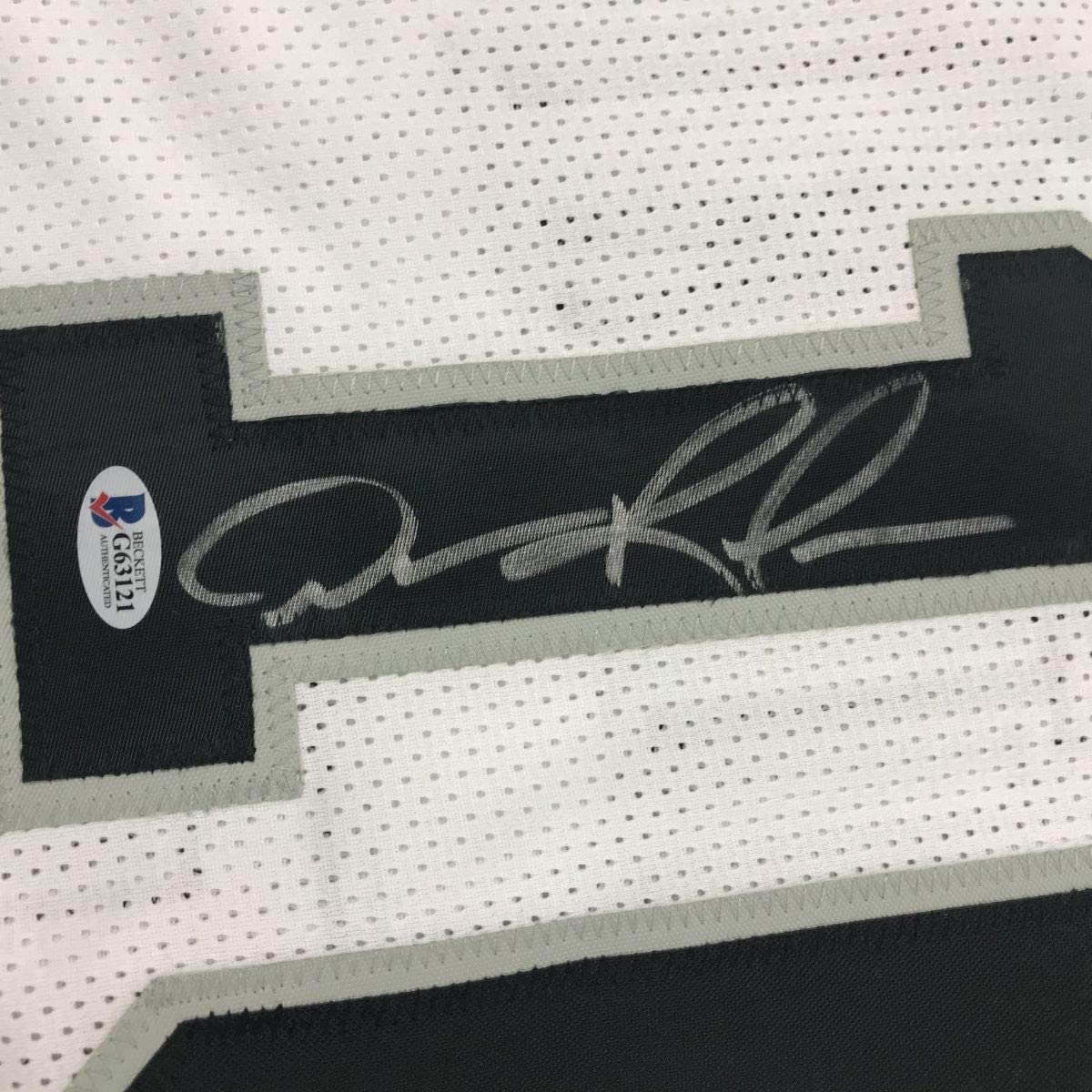 Autographed/Signed Dennis Rodman San Antonio White Basketball Jersey Beckett BAS COA