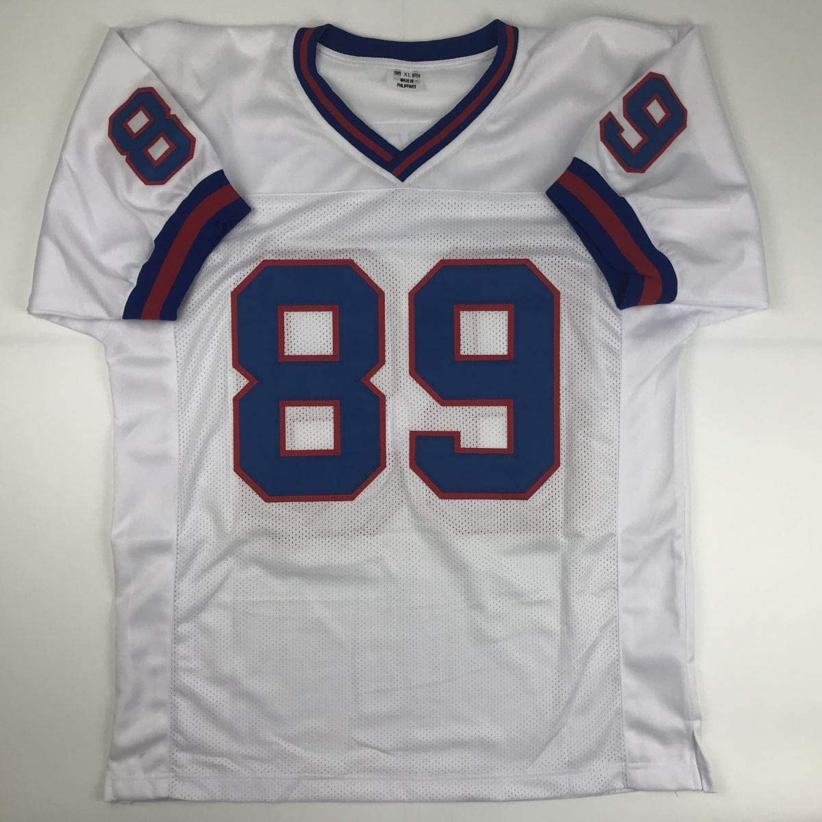 Autographed/Signed Mark Bavaro New York White Football Jersey JSA COA