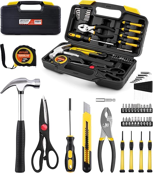 40-Piece Tool Set - General Household Hand Tool Kit with Plastic Toolbox Storage Case_„_