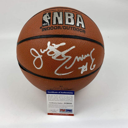 Autographed/Signed Julius Erving Dr. J Erving Philadelphia 76ers Sixers Spalding Basketball PSA/DNA COA