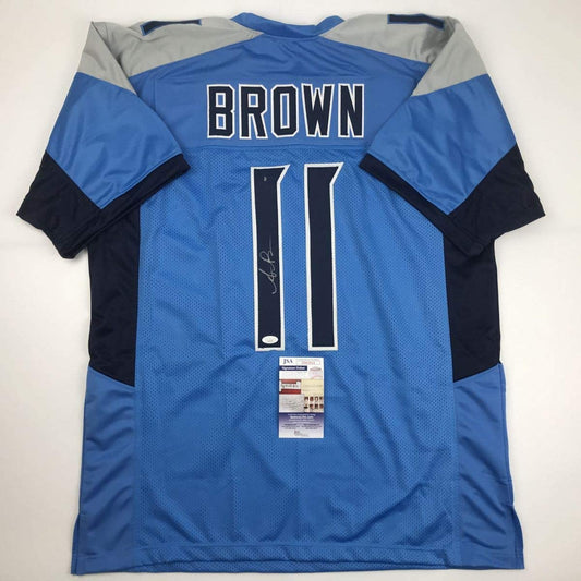 Autographed/Signed AJ A.J. Brown Tennessee Powder Blue Football Jersey JSA COA