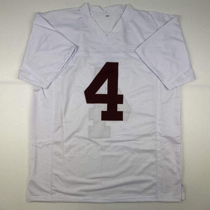 Autographed/Signed Jerry Jeudy Alabama White College Football Jersey Beckett BAS COA