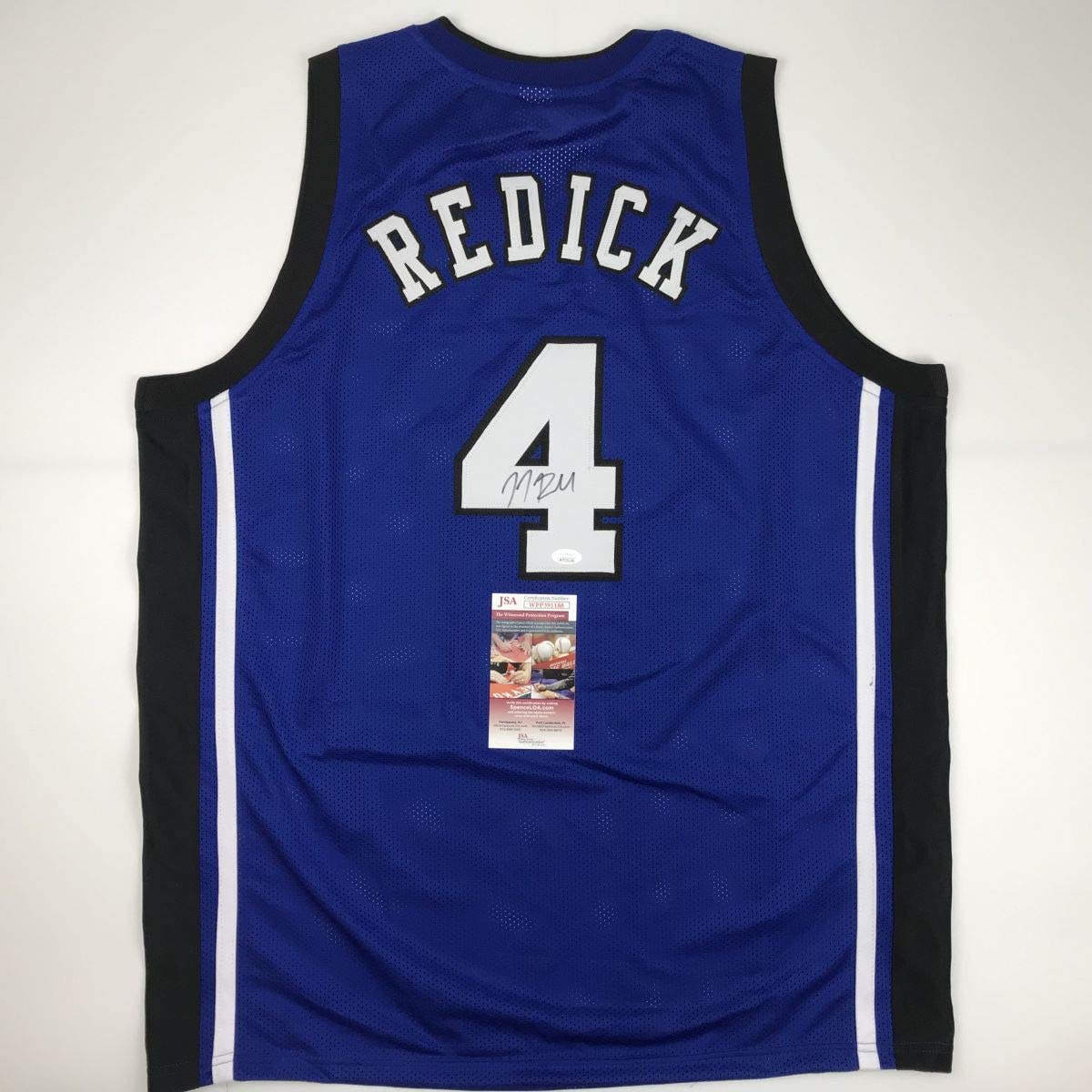Autographed/Signed JJ J.J. Redick Duke Blue College Basketball Jersey JSA COA
