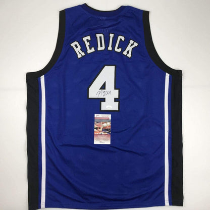 Autographed/Signed JJ J.J. Redick Duke Blue College Basketball Jersey JSA COA