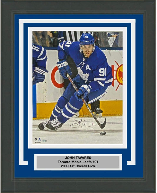 Framed Autographed/Signed John Tavares Toronto Maple Leafs 16x20 Hockey Photo Fanatics COA
