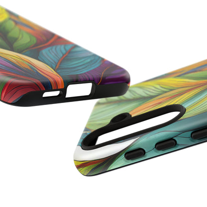 Vibrant Tropical Leaf Tough Phone Case