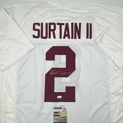 Autographed/Signed Patrick Surtain II Alabama White College Football Jersey JSA COA