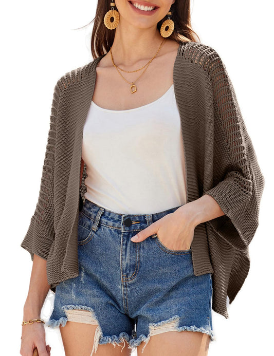 GRACE KARIN Womens Cardigan Sweaters 2024 Fashion Cardigan Sweater Lightweight Open Front Long Casual Kimonos Outfits with Pockets Camel M