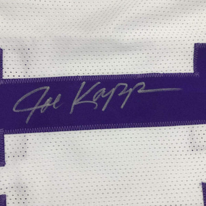 Autographed/Signed Joe Kapp Minnesota White Football Jersey JSA COA