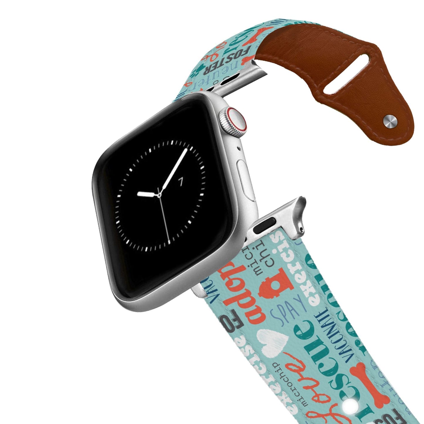 Teaching Words Leather Apple Watch Band