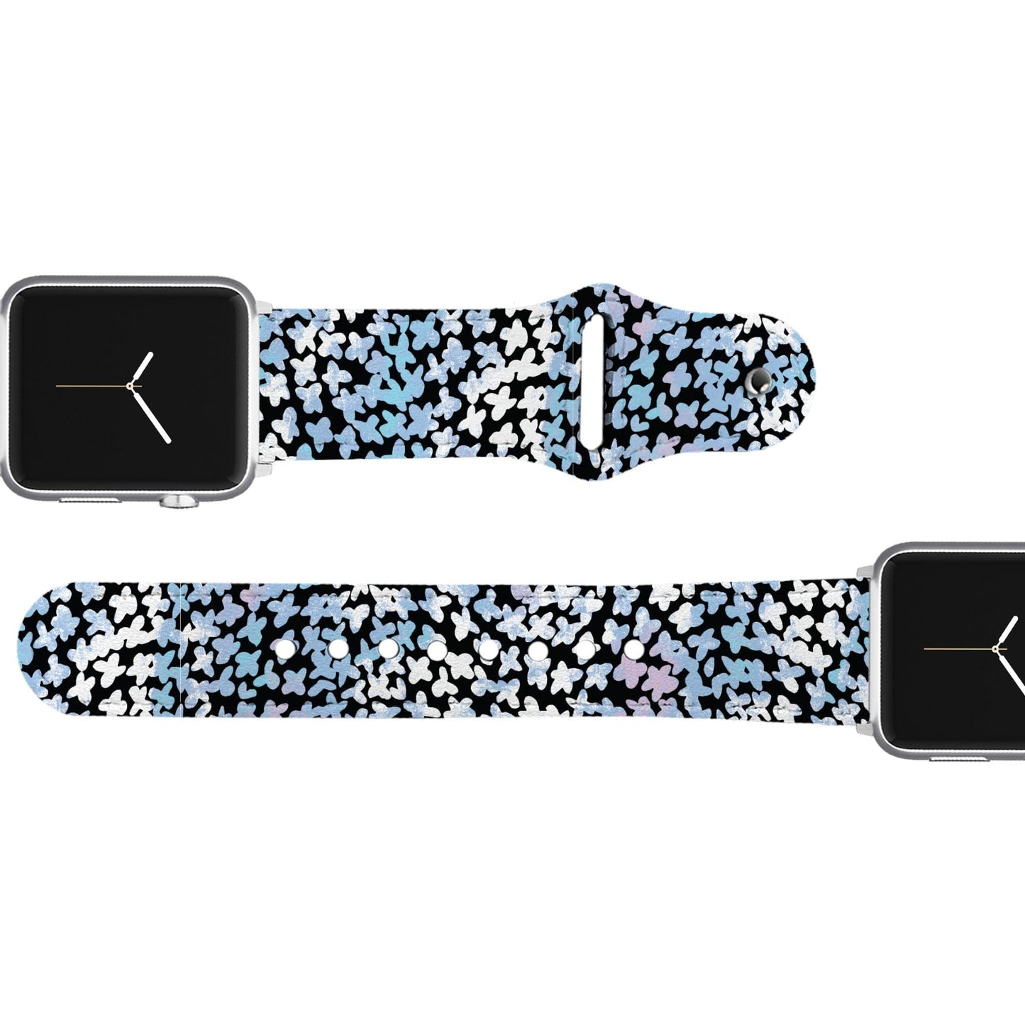 SanSoleil™ - Forget Me Not Blue Leather Apple Watch Band