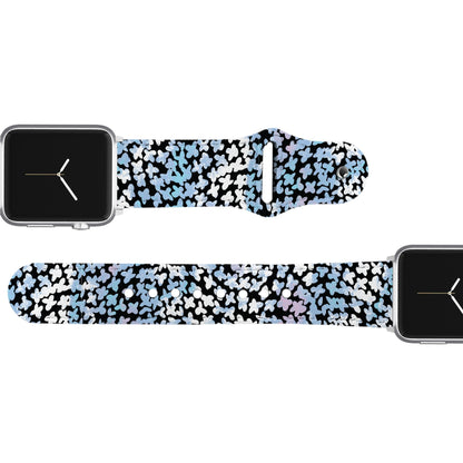 SanSoleil™ - Forget Me Not Blue Leather Apple Watch Band