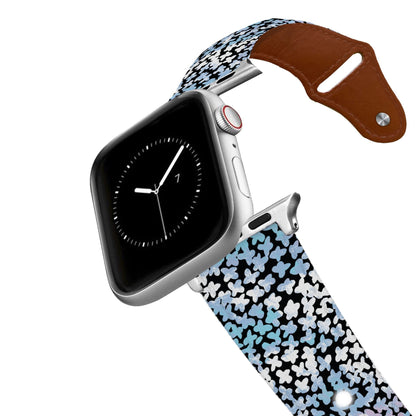 SanSoleil™ - Forget Me Not Blue Leather Apple Watch Band