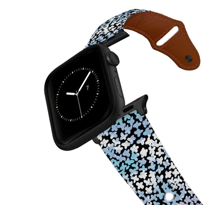 SanSoleil™ - Forget Me Not Blue Leather Apple Watch Band