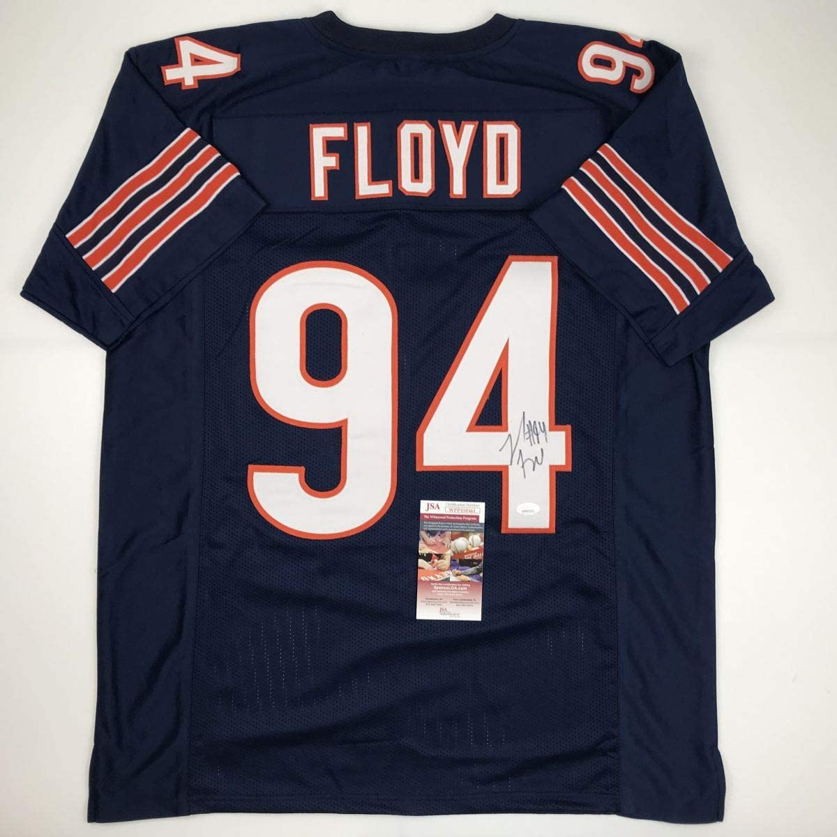 Autographed/Signed Leonard Floyd Chicago Blue Football Jersey JSA COA