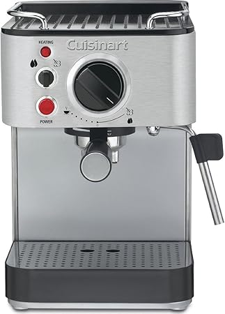 Cuisinart EM-100NP1 1.66 Quart Espresso Maker Machine, Stainless Steel, Manual