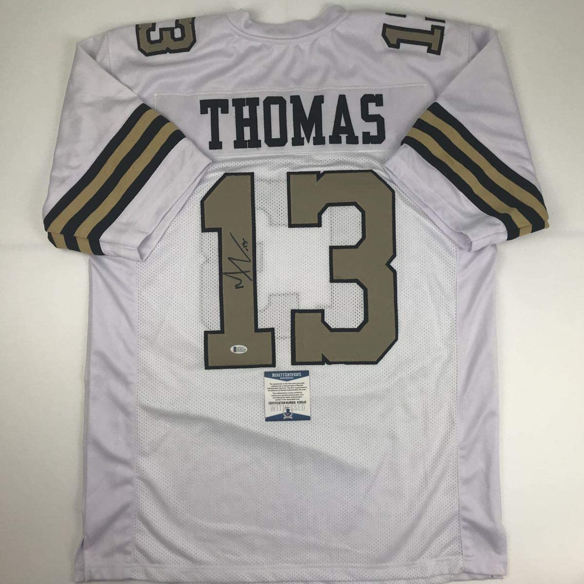 Autographed/Signed Michael Thomas New Orleans Color Rush Football Jersey Beckett BAS COA