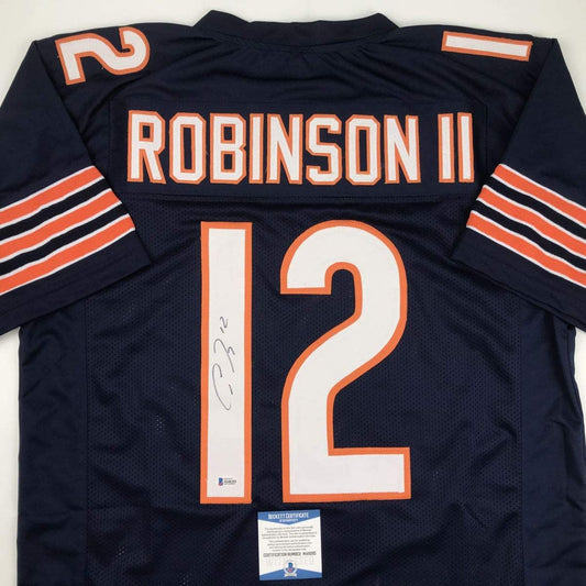 Autographed/Signed Allen Robinson II Chicago Blue Football Jersey Beckett BAS COA