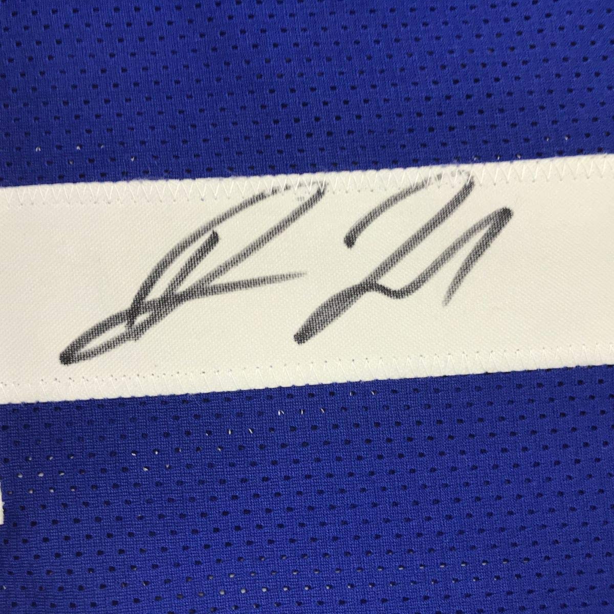 Autographed/Signed Devin Funchess Indianapolis Blue Football Jersey JSA COA