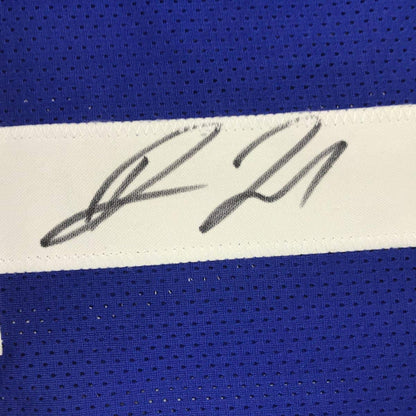 Autographed/Signed Devin Funchess Indianapolis Blue Football Jersey JSA COA